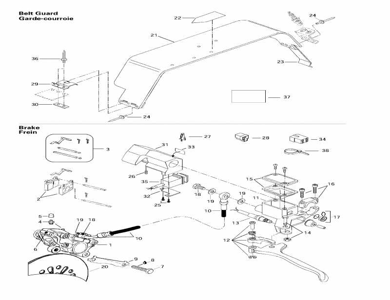  Skidoo Formula Sl, 1997  - Hydraulic Brake And Belt Guard