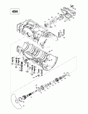 01-  , Rotary ,   (494) (01- Crankcase, Rotary Valve, Water Pump (494))