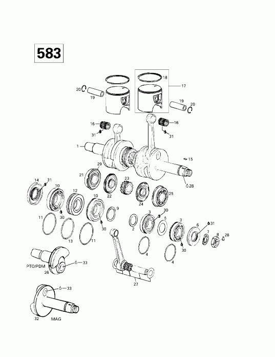 �������� Ski-doo Grand Touring 500/583, 1997 - �������� � ������ (583)