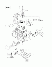 01-  Sport  Muffler (494) (01- Engine Support And Muffler (494))