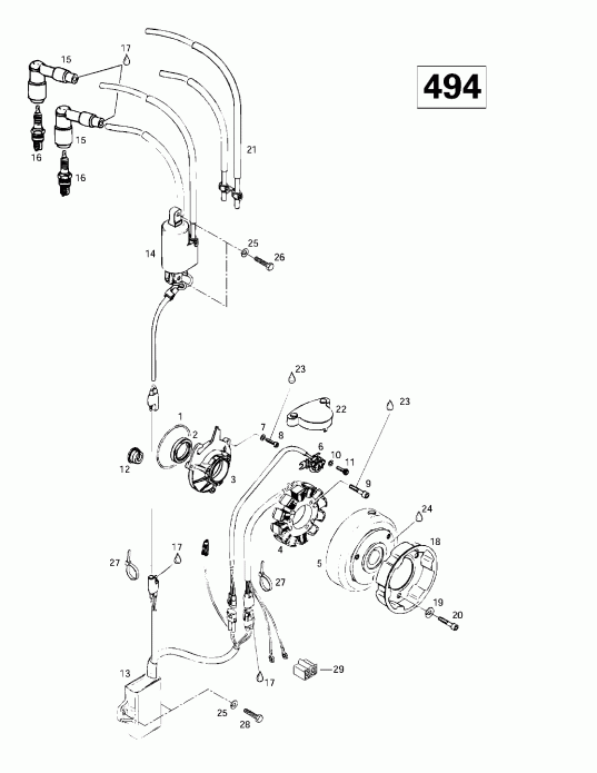  Grand Touring 500/583, 1997 - Magneto 12v 220w (494)