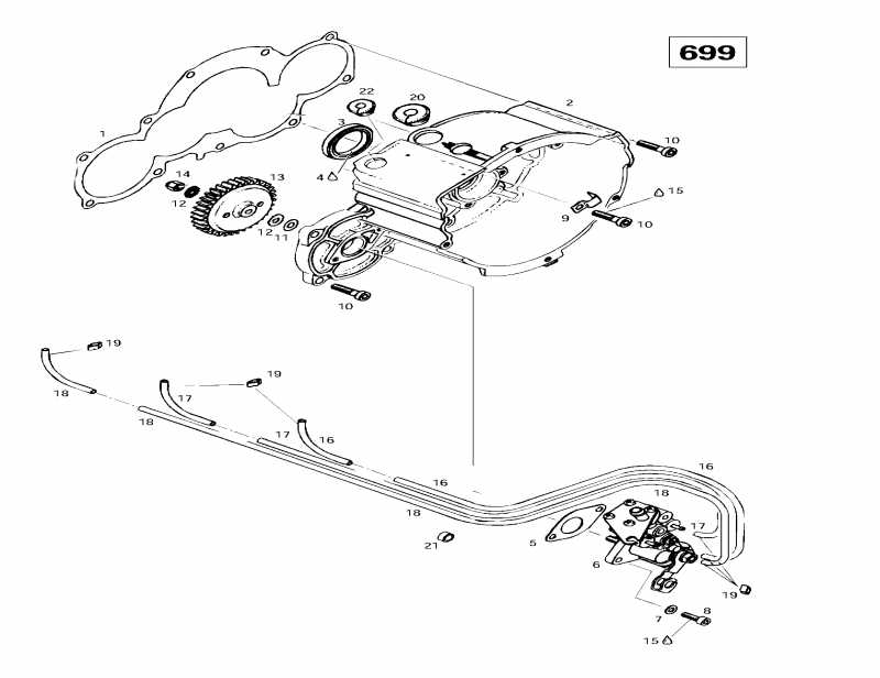  Skidoo Grand Touring SE, 1997  - Ignition Housing Oil Pump (699)