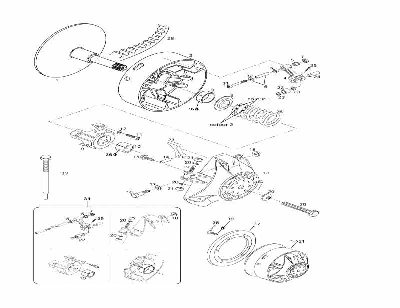 snowmobile   Grand Touring SE, 1997 - Drive Pulley