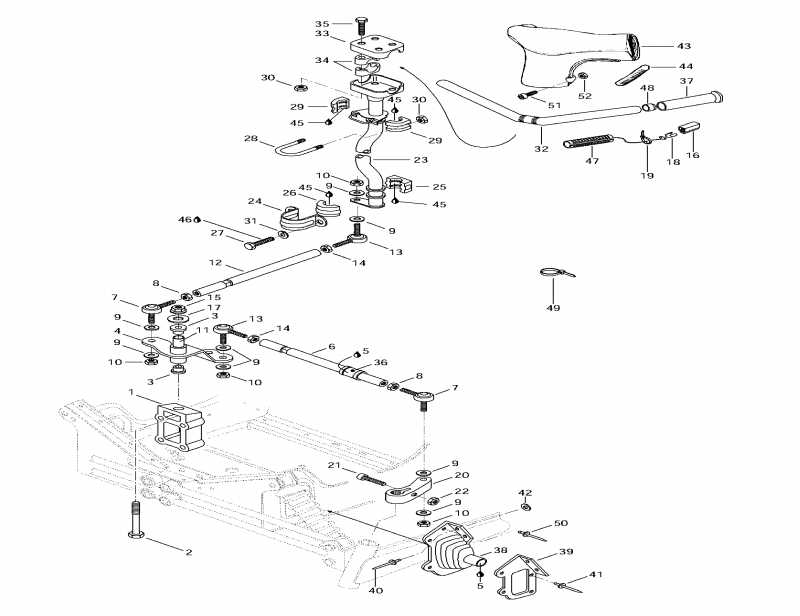  Skidoo  Grand Touring SE, 1997 - Steering System