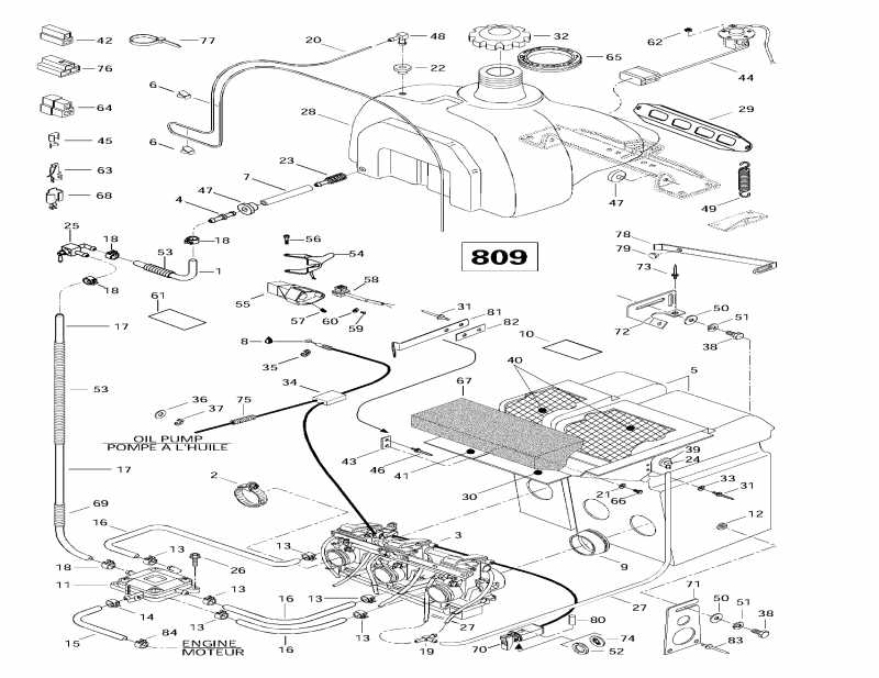  Skidoo Mach 1, 1997  - Fuel System (809)