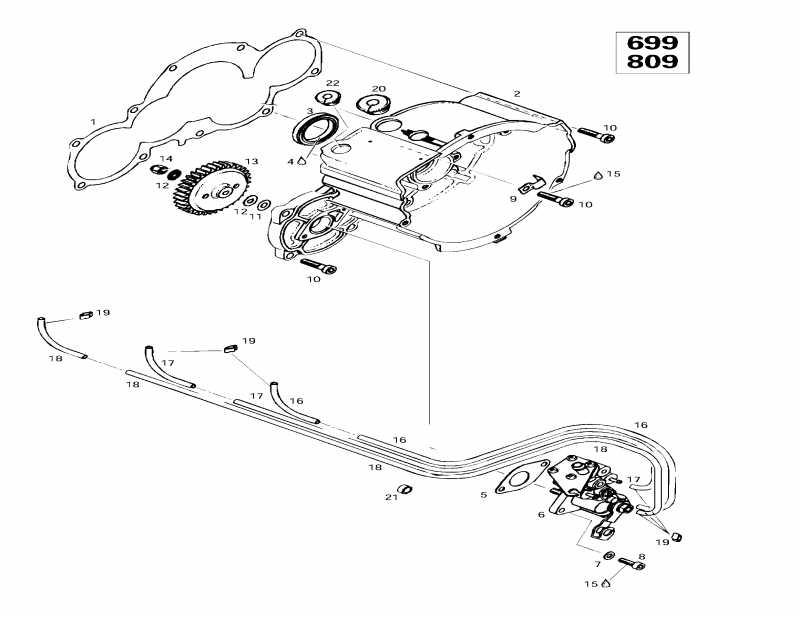  Ski Doo Mach 1, 1997  - Ignition Housing Oil Pump (699, 809)