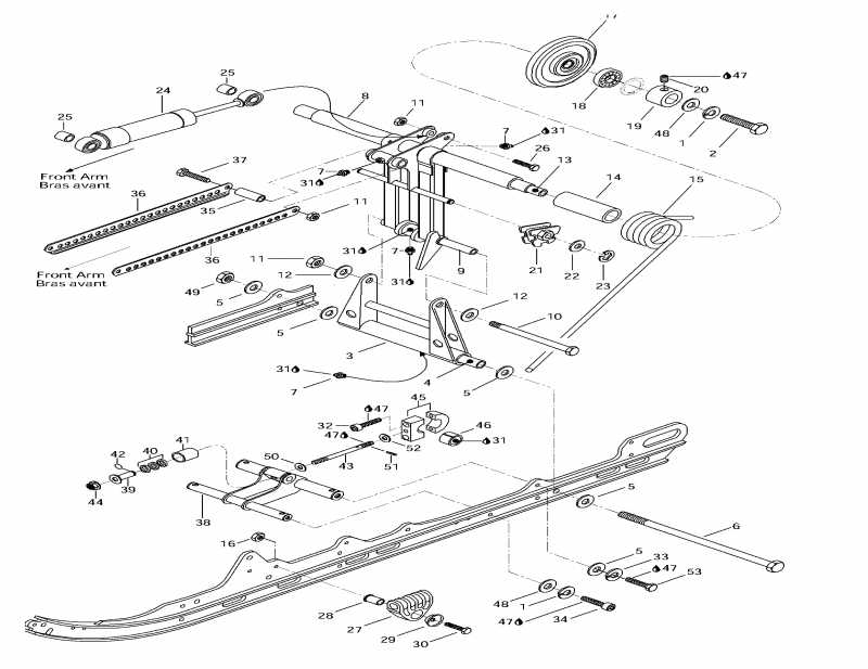 BRP SkiDoo Mach 1, 1997 - Rear Arm, Rear Suspension