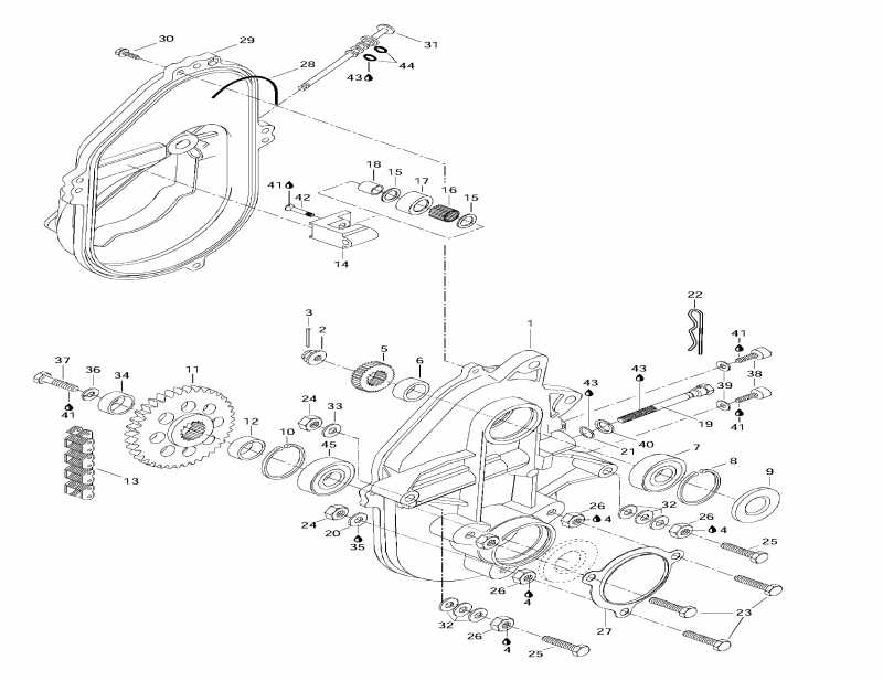 snowmobile  Mach Z, 1997  - Chaincase