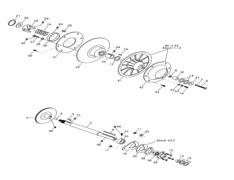 snowmobile Ski-doo - Driven Pulley