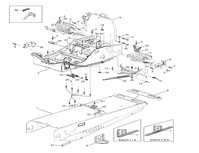 snowmobile  ������ Mach Z, 1997 - Frame And Accessories