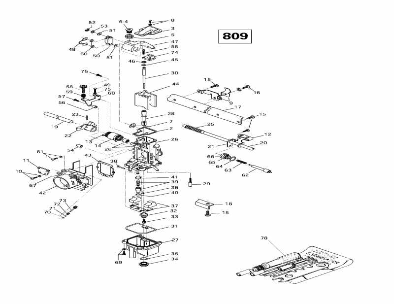 BRP SkiDoo  Mach Z LT, 1997 - Carburetors (809)