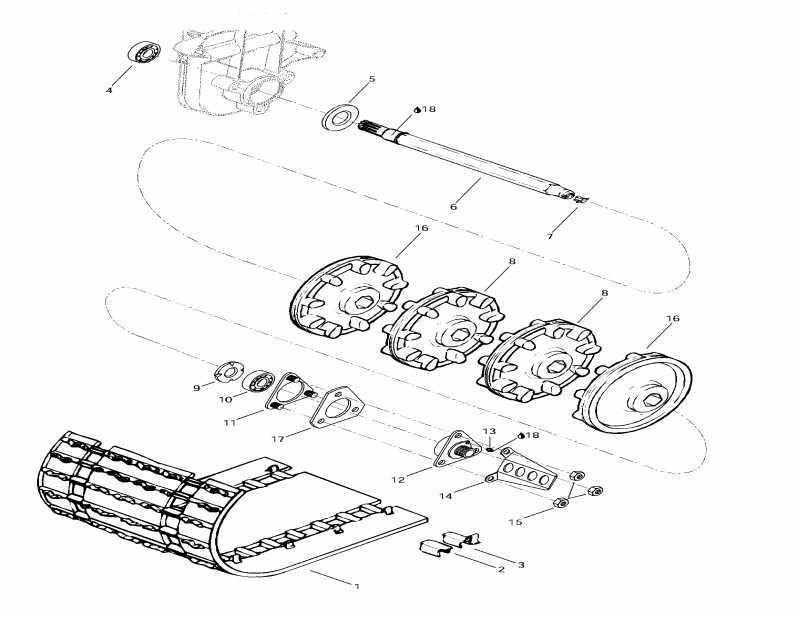 snowmobile ski-doo - Drive Axle  Track