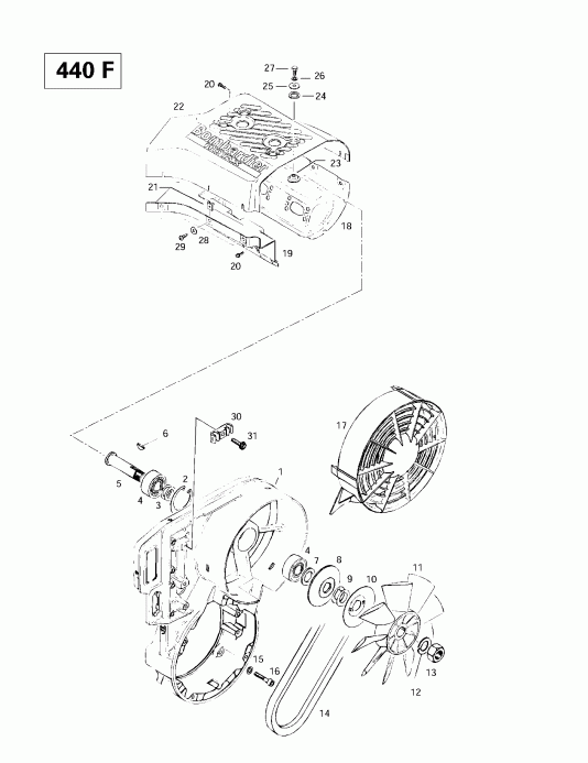 SkiDoo MX Z 440 F/Z 583/Z 670 1997 -  System Fan (440f)