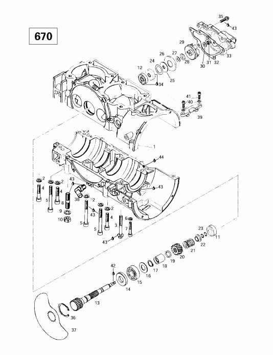 SKIDOO MX Z 440 F/Z 583/Z 670 1997 - ������ ���������, Rotary ������, ������� ����� (670)