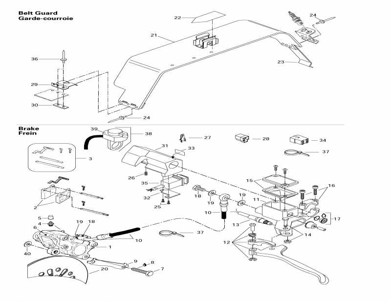 snowmobile   MX Z 440 LC, 1997 - Hydraulic Brake And Belt Guard