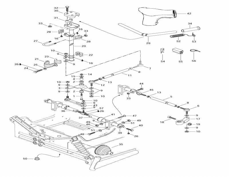  Ski-doo MX Z 440 LC, 1997 - Steering System (mx Z X 440 Lc)
