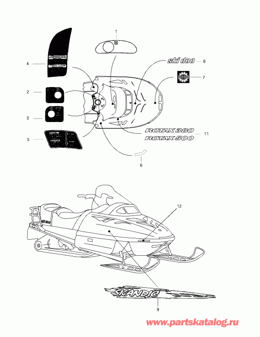 snowmobile   Skandic 380/500, 1997 - 