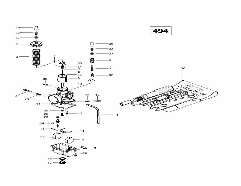 Skidoo  Skandic Super Wide Track, 1997 - Carburetors (494)