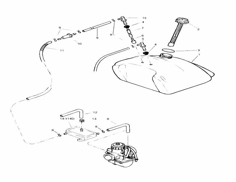 Skidoo Skandic Wide Track, 1997 - Fuel System