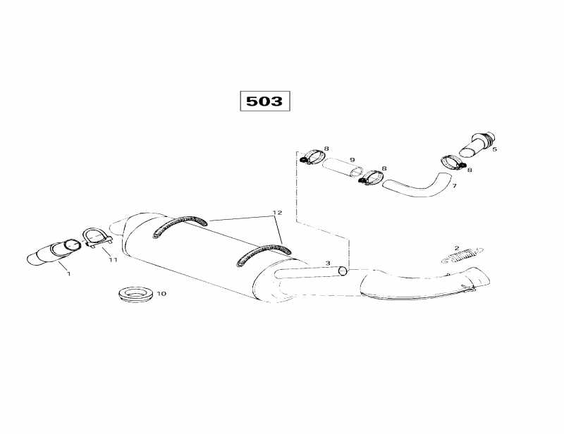 �������� BRP SkiDoo Skandic Wide Track LC, 1997 - Muffler (503)