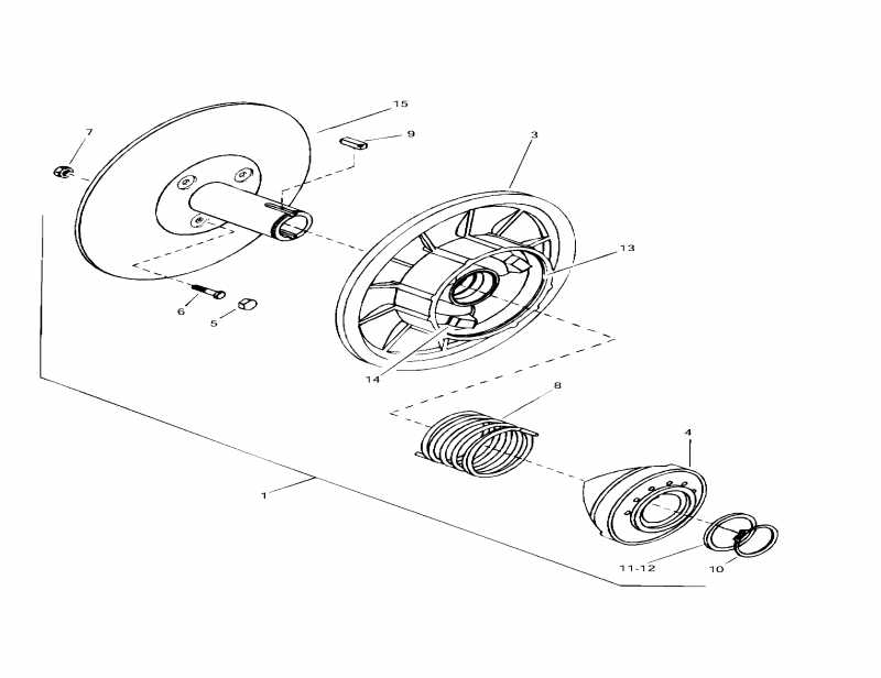 snowmobile ski-doo Skandic Wide Track LC, 1997 - Driven Pulley