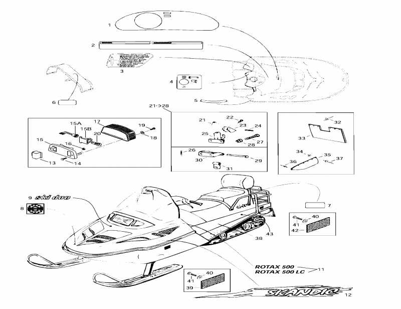 snowmobile  Skandic Wide Track LC, 1997  -   