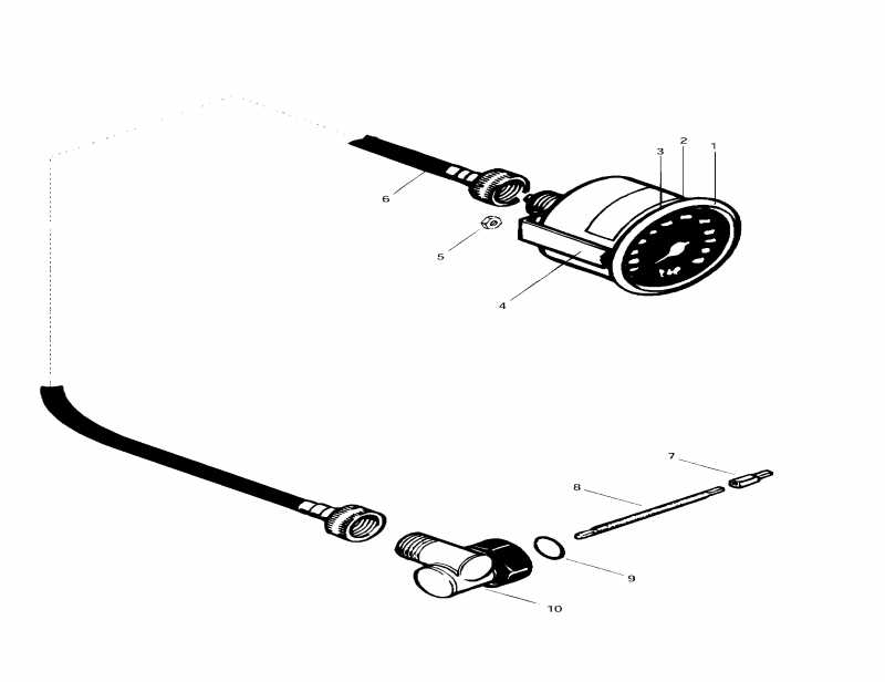 Skidoo Skandic Wide Track LC, 1997 - Speedometer Arrangement