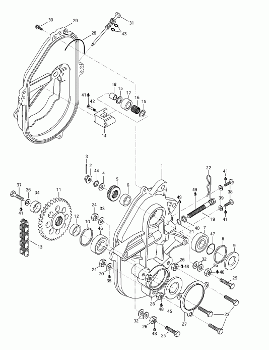 ��������  Summit 500/583/670, 1997 - Chaincase