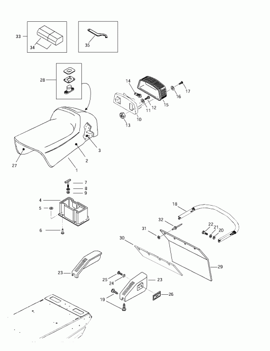 snowmobile BRP - Seat And Accessories