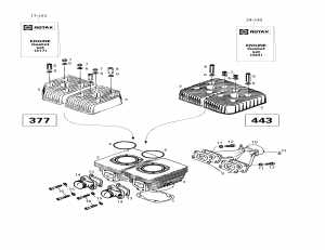 01- ,   (377, 443) (01- Cylinder, Exhaust Manifold (377, 443))