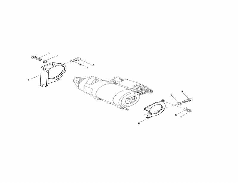snowmobile Ski Doo Touring E, 1997 - Electric Starter Bracket