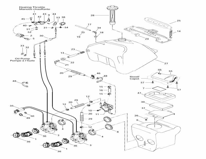 snowmobile Ski-doo  Touring E LT, 1997 - Fuel System