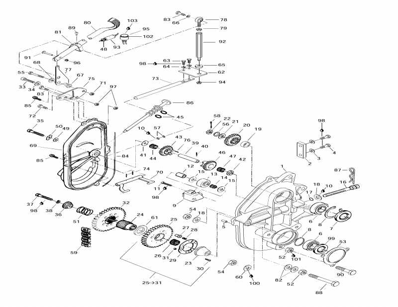 snowmobile   Touring E LT, 1997 - Transmission