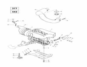 01-  Sport  Muffler (377, 443) (01- Engine Support And Muffler (377, 443))
