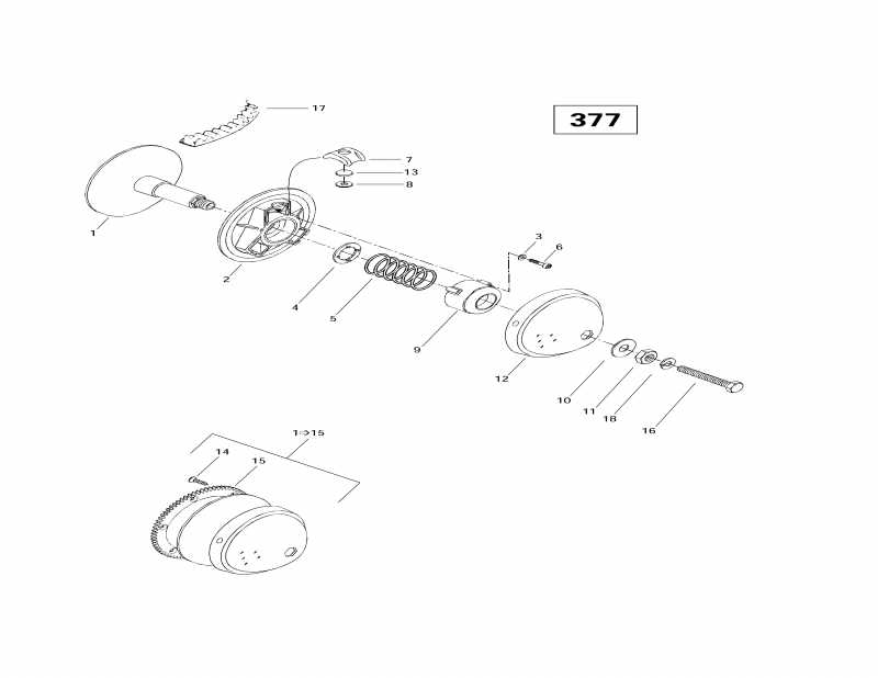  SkiDoo Touring SLE, 1997 - Drive Pulley (377)