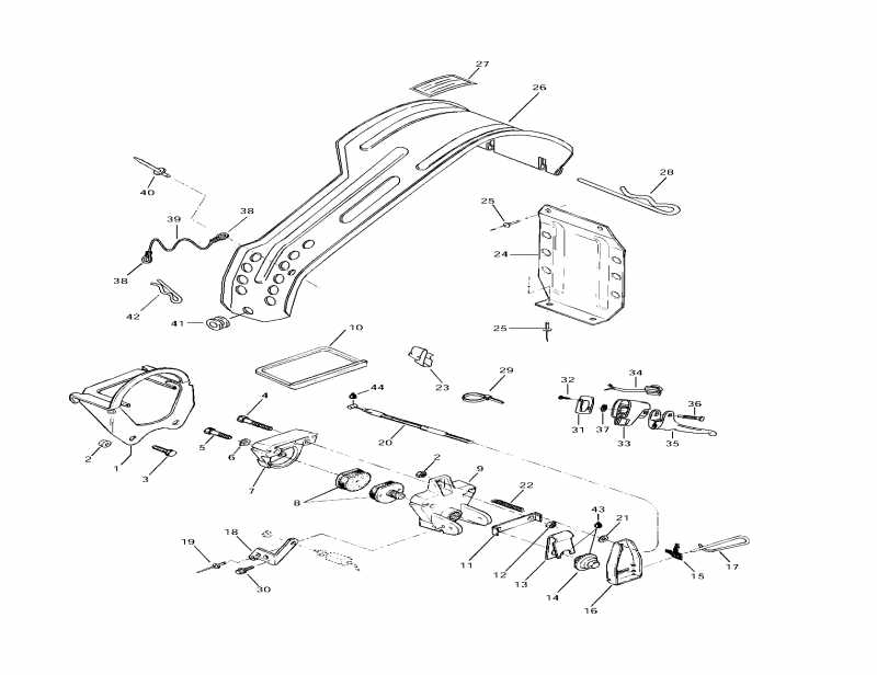 snowmobile BRP  Tundra II LT, 1997 - Brake And Belt Guard