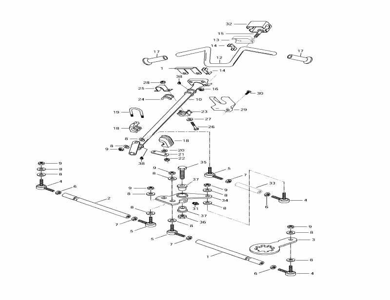 snowmobile Skidoo ������ Tundra II LT, 1997 - Steering System