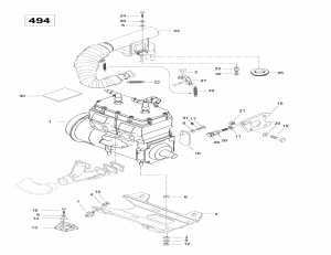 01-  Sport  Muffler (494) (01- Engine Support And Muffler (494))