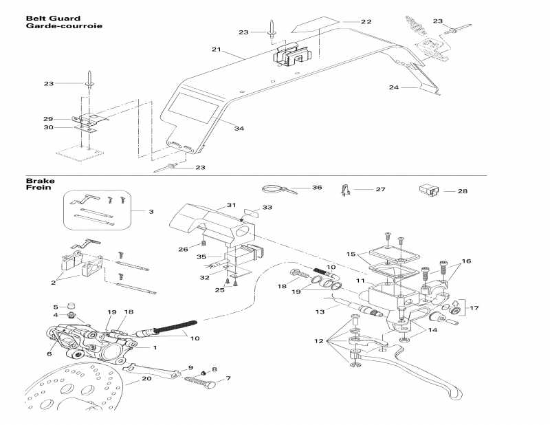 snowmobile BRP Formula 500, 1998 - Hydraulic   Belt Guard