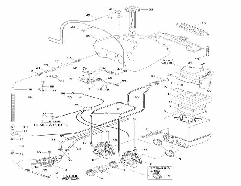 �������� Skidoo Formula 500 Deluxe, 1998 - Fuel System