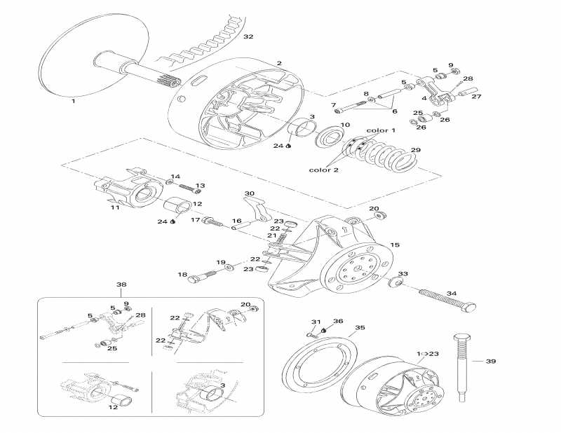  Skidoo Formula 500 Deluxe, 1998 - Drive Pulley