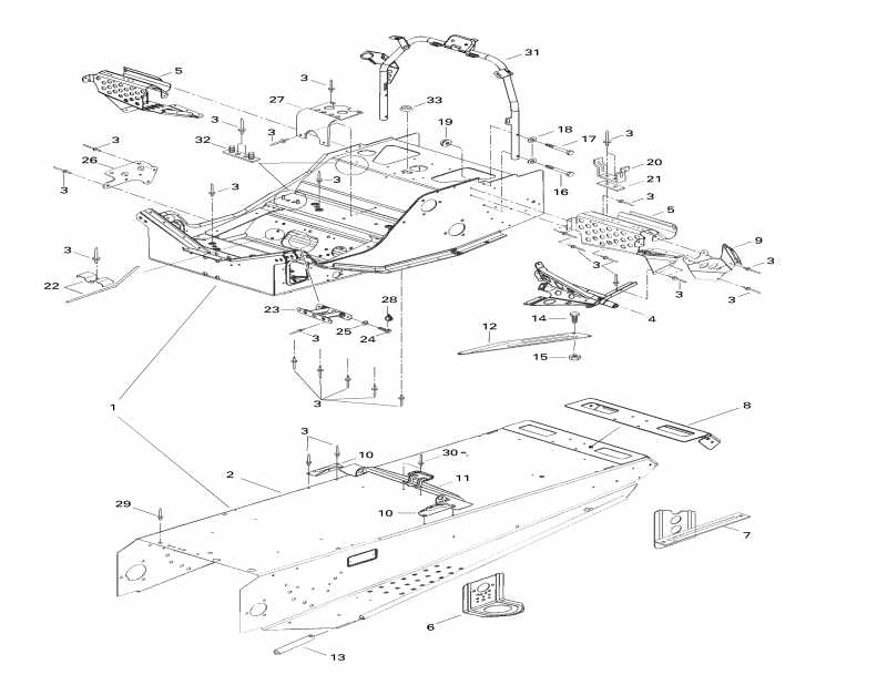 snowmobile ski-doo Formula 583 Deluxe, 1998 - Frame And Accessories