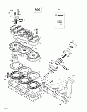 01- ,   (699) (01- Cylinder, Exhaust Manifold (699))