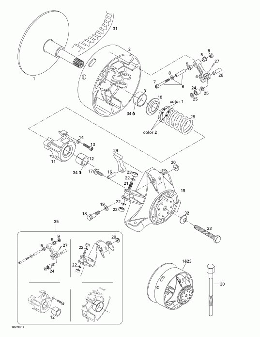 Formula III 600/700, 1998 - Drive Pulley