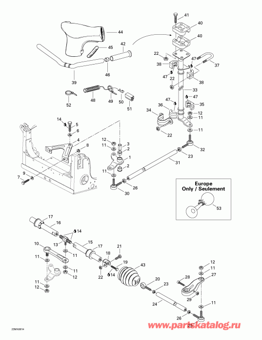 snowmobile Skidoo Formula III 600/700, 1998 - Steering System