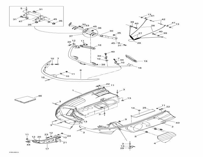  Skidoo Formula III 600 LT, 1998  - Bottom Pan