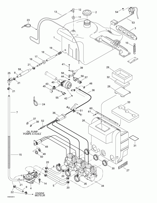  Ski-doo  Formula III 600 R/700 R, 1998 - Fuel System