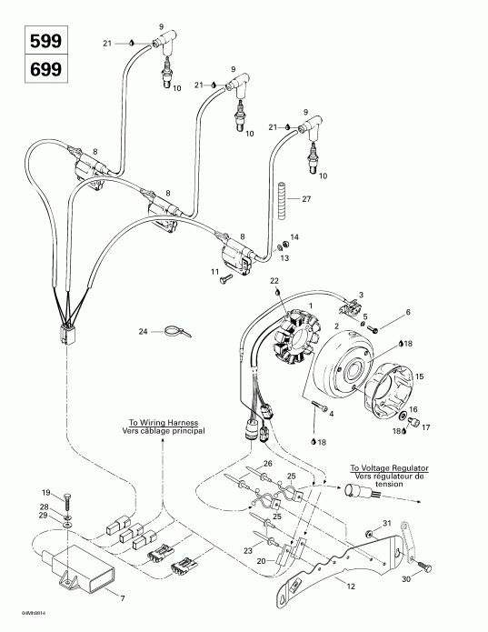 �������� Skidoo Formula III 600 R/700 R, 1998 ������ - ������� 12v 290w (599, 699)