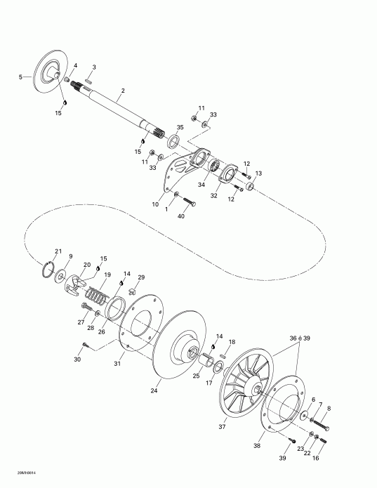   Formula III 600 R/700 R, 1998  - Driven Pulley