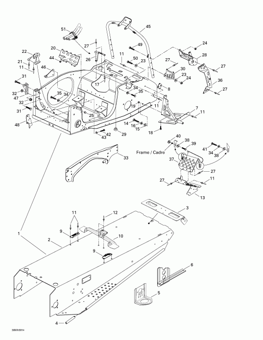  Skidoo  Formula III 600 R/700 R, 1998 - Frame And Accessories